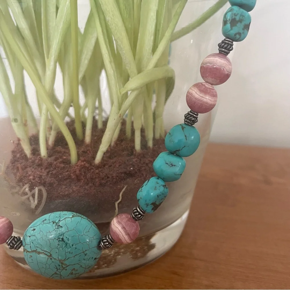 26” Chunky turquoise necklace - Picture 2 of 9